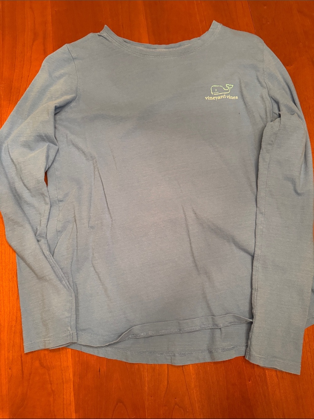Vineyard Vines Light Blue Long Sleeve Whale Logo Shirt